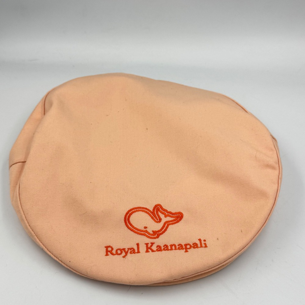 Cali Fame Flat Cap Women OS Peach Royal Kaanapali Golf Whale Logo Vintage USA